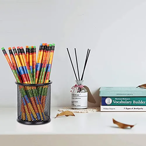 200 Pieces Building Block Wood Pencils Colorful Round Pencils with Top Erasers Kids Birthday Goody Bag Bulk Filler for Exams, School, Office, Sketching and Learning Activities (200)