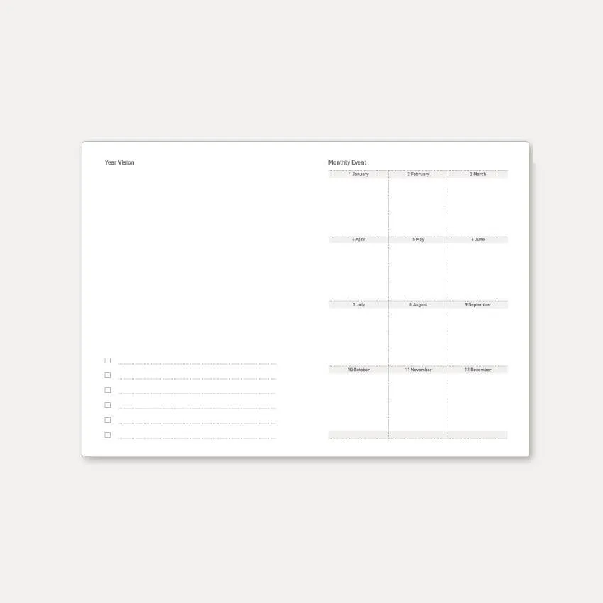 2023 B6 & A6 Papermood DOUBLE Book Tomoe River 52gsm Sanzen One Day Per Page Cousin Techo Planner Notebook Journal | 416 Pages