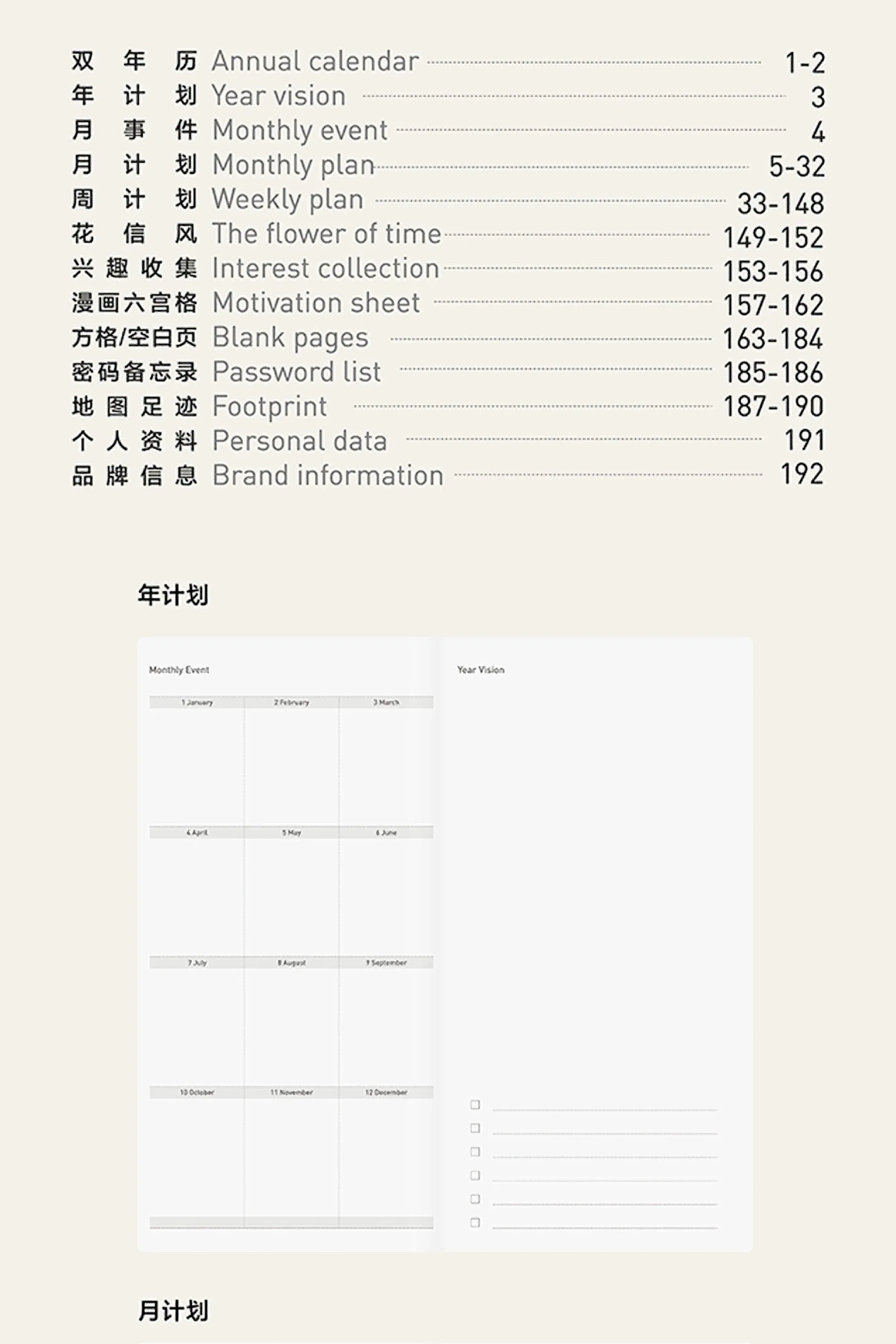 2023 Papermood COLORIS WEEKS 70gsm Italian Paper Hardcover Weekly Planner Travel Planner Weekly Planner Weekly Layout | 192 Pages