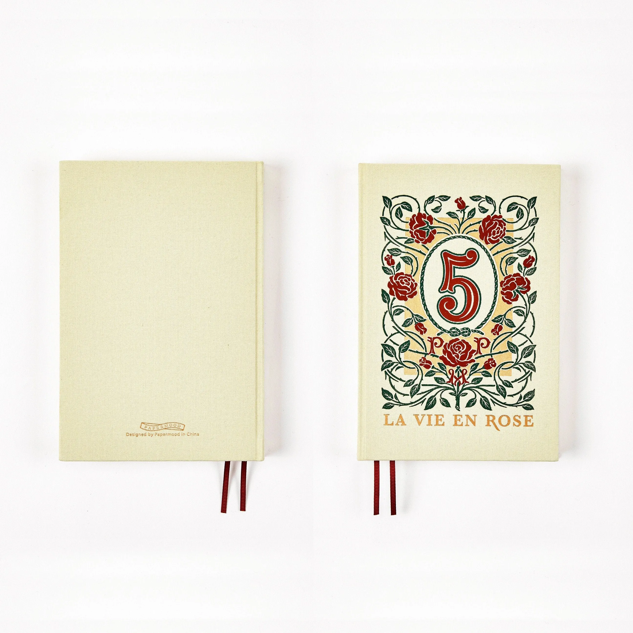 2023 Papermood Cream HARDCOVER FIVE YEAR Planner Tomoe River 52gsm Sanzen One Day Per Page Cousin Techo Planner Notebook Journal | 388 Pages