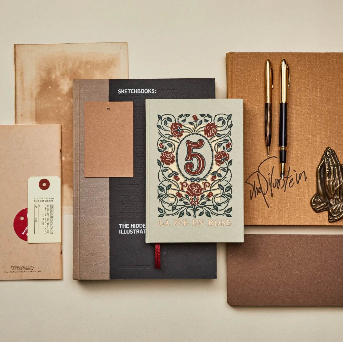 2023 Papermood Cream HARDCOVER FIVE YEAR Planner Tomoe River 52gsm Sanzen One Day Per Page Cousin Techo Planner Notebook Journal | 388 Pages