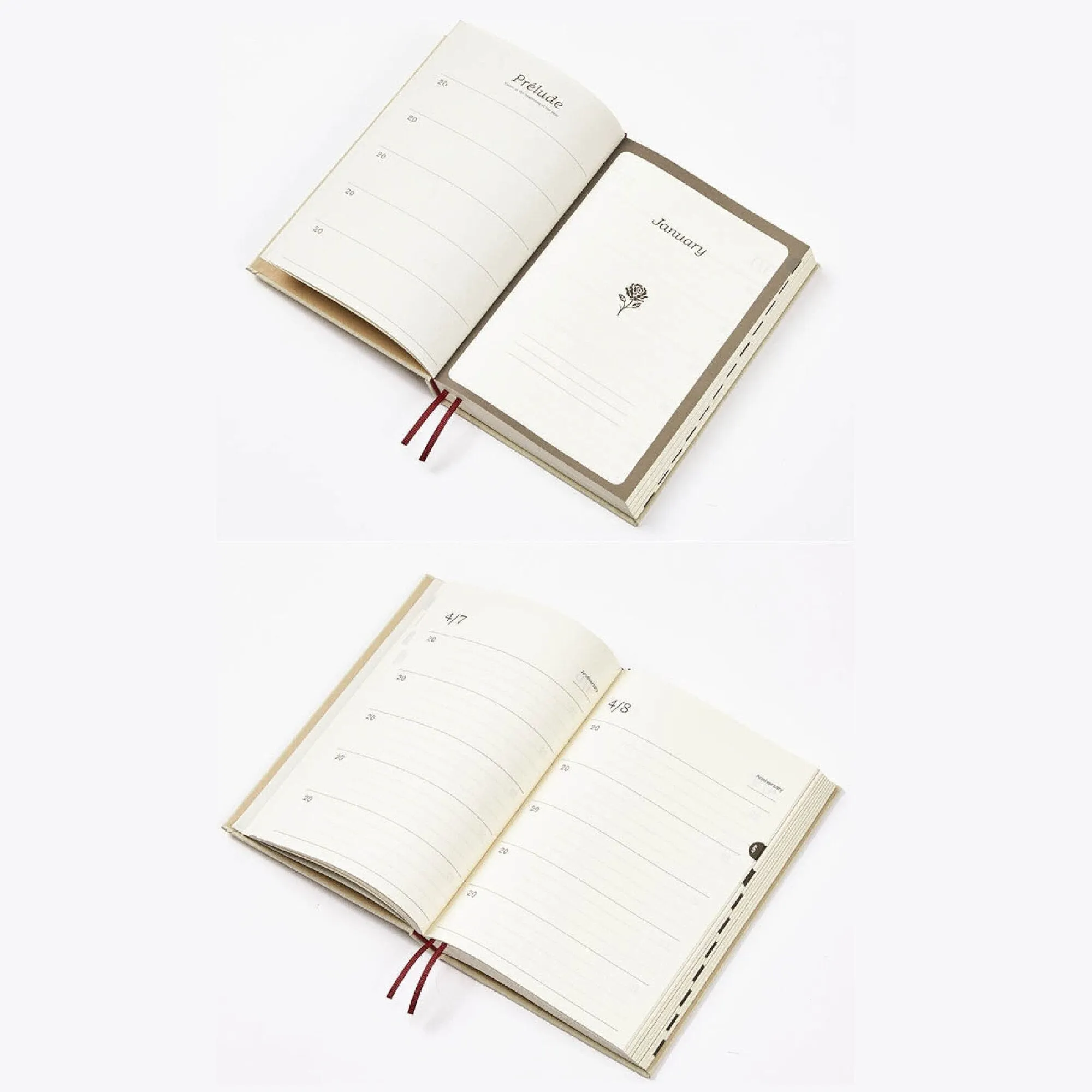 2023 Papermood Navy HARDCOVER FIVE YEAR Planner Tomoe River 52gsm Sanzen One Day Per Page Cousin Techo Planner Notebook Journal | 388 Pages