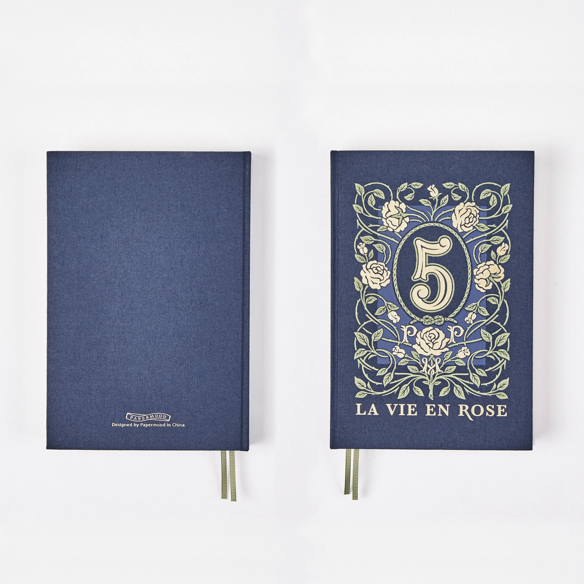 2023 Papermood Navy HARDCOVER FIVE YEAR Planner Tomoe River 52gsm Sanzen One Day Per Page Cousin Techo Planner Notebook Journal | 388 Pages