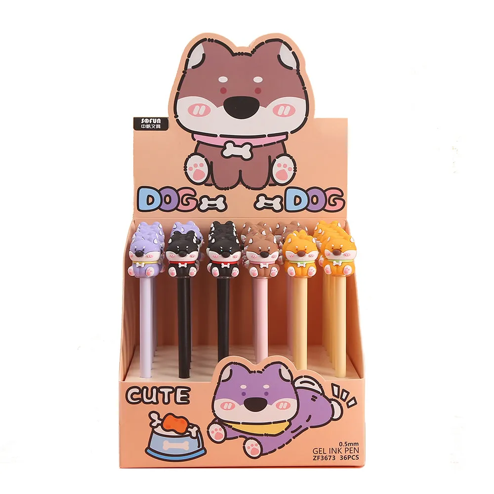 22594 CUTE DOG GEL PEN-36
