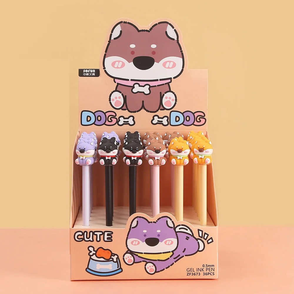 22594 CUTE DOG GEL PEN-36