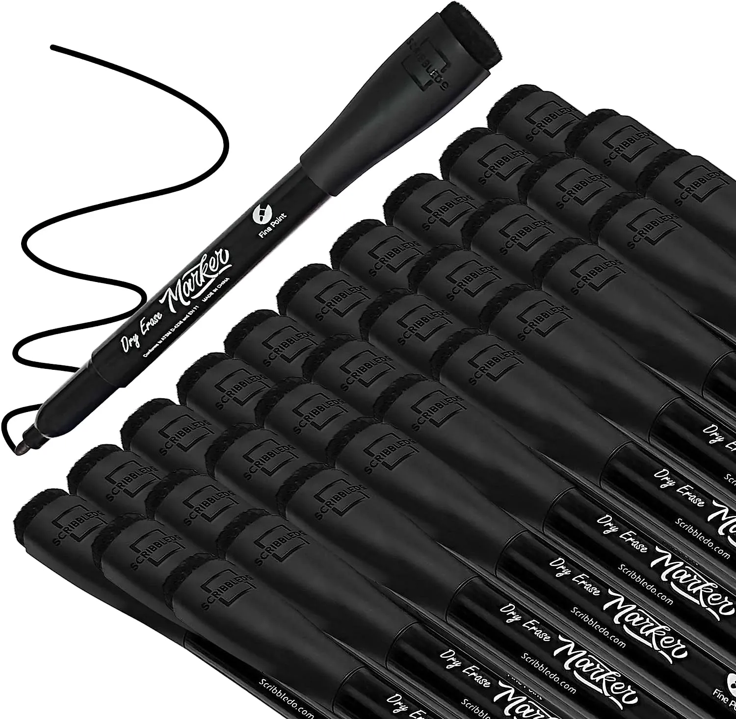 36 pack Fine Tip Dry Erase Black Markers
