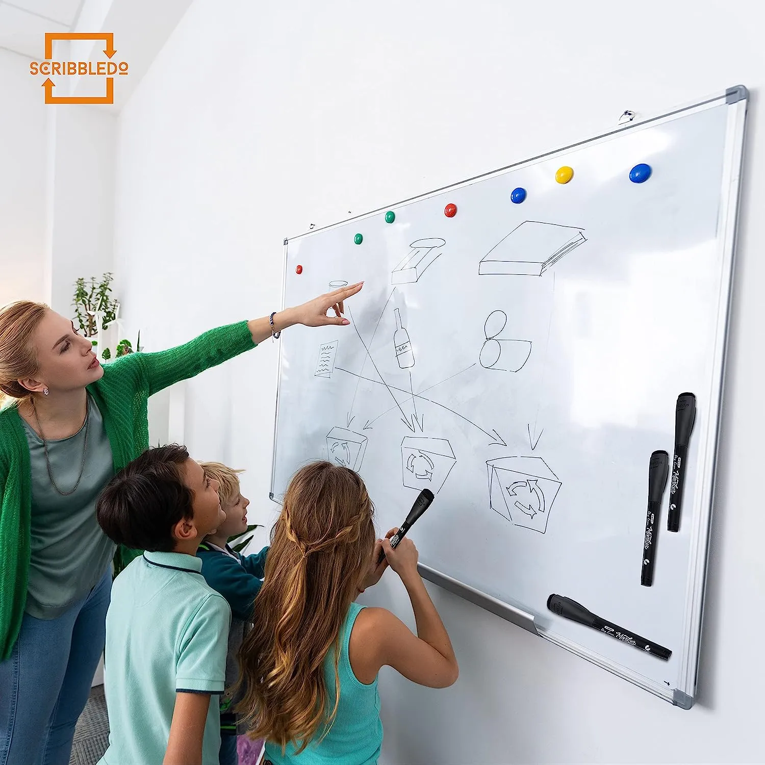 36 pack Fine Tip Dry Erase Black Markers