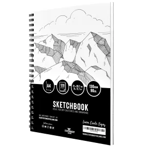 A4 Spiral Bound Sketchbook - 120 Pages