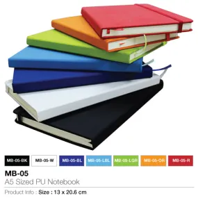 AMS-MB-05 - A5 Sized PU Notebook