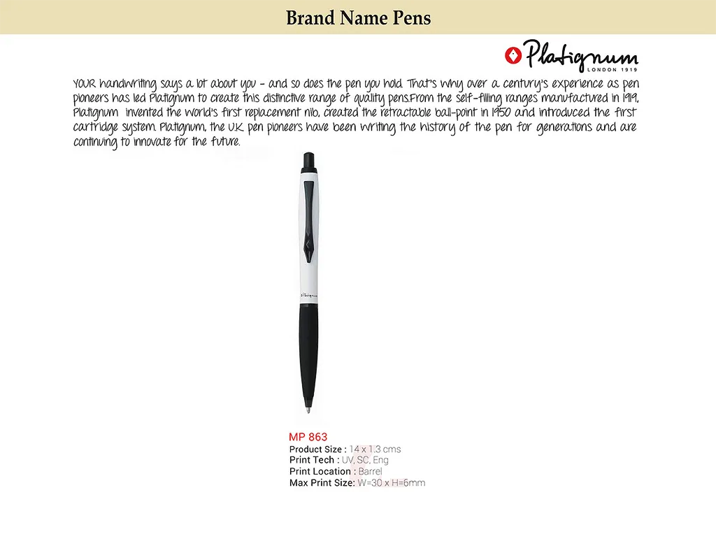 AMS - MP 863 - Platignum Ball Pen