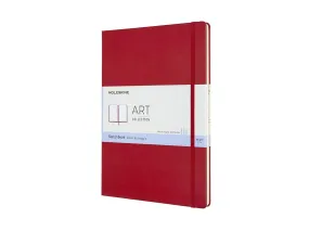 Art Sketchbook, Hard Cover, Large, Blank, Scarlet Red