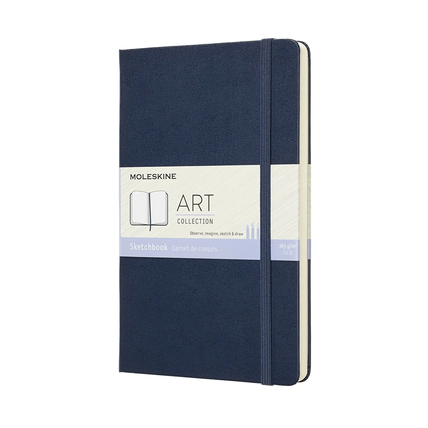 Art Sketchbook, Hard Cover, Medium, Blank, Sapphire Blue