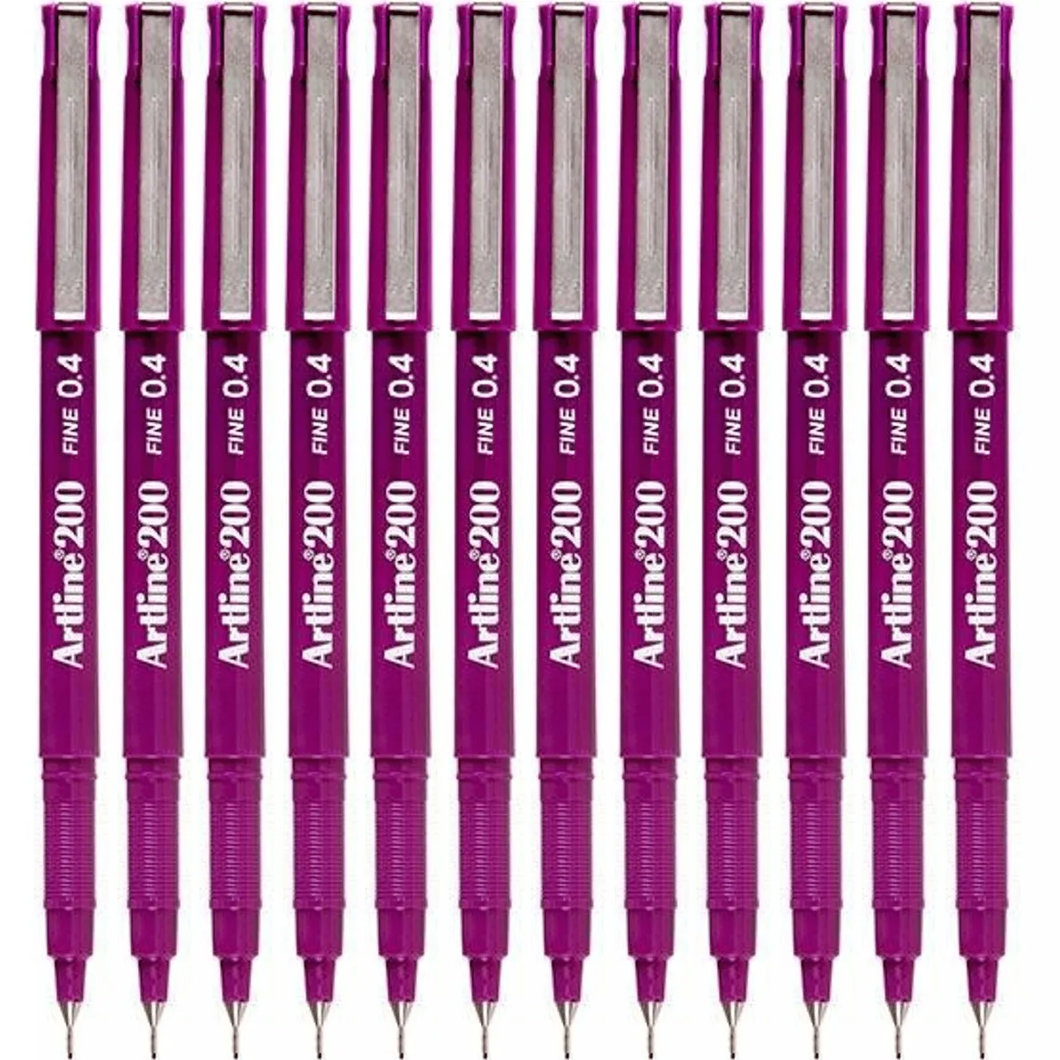 Artline 200 Fineliner Felt Tip Pen 0.4mm Magenta Box 12