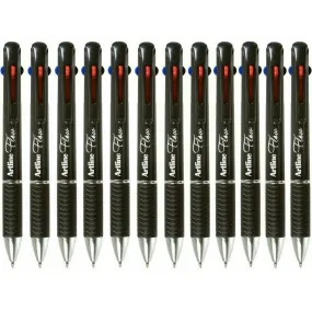 Artline Flow 4 Colour Pen Ball Point Pen Box 12
