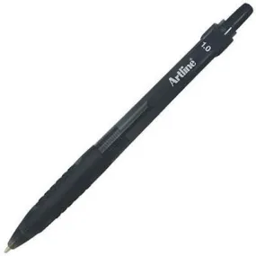 Artline Grip Retractable Ballpoint Pen Medium Black Box 12