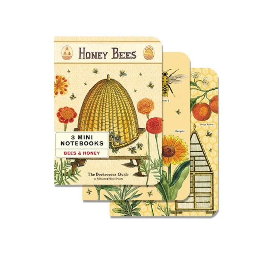Bee & Honey Mini Notebooks - Set of Three