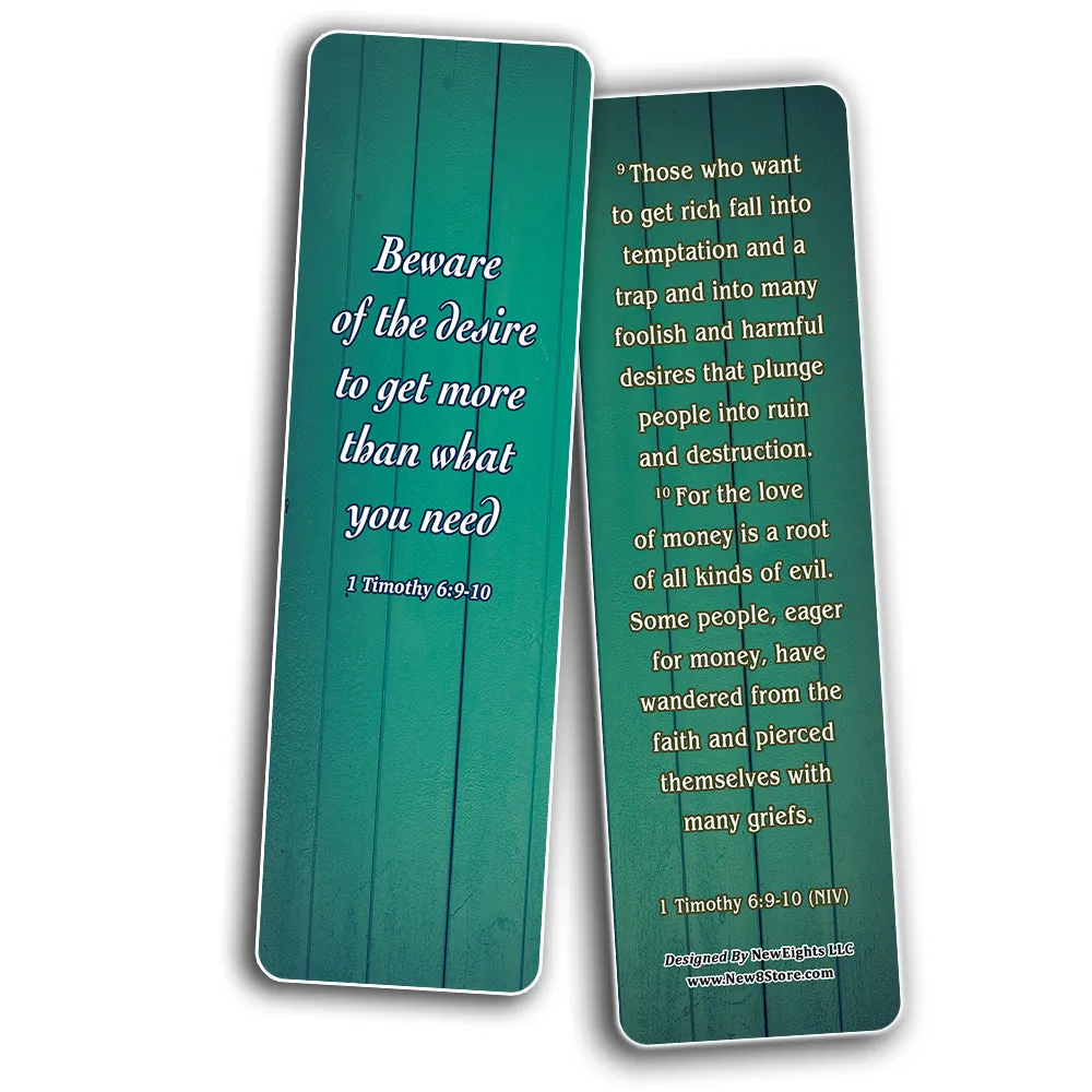 Bible verses about Getting Rich And Wealthy Bookmarks (30-Pack) - Handy Reminder About Getting Rich and Wealthy