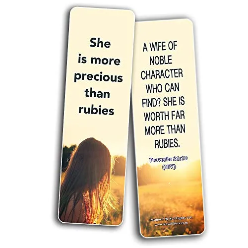 Bible Verses About Virtuous Woman (30 Pack) - Handy Bible Texts To Learn What Traits Define And Constitute Virtuous Women from the Many Lessons of the Bible