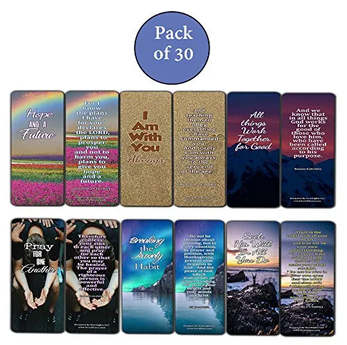 Bible Verses Bookmarks For Those Dealing With Disappointment (30 Pack) - Handy Reminder About Overcoming Disappointments in Life