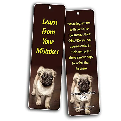 Bible Verses on Learning From Mistakes to Become a Stronger Christian Bookmarks (30 Pack) - Handy Bible Texts About Learning From Mistakes