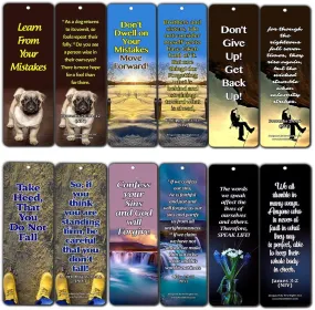 Bible Verses on Learning From Mistakes to Become a Stronger Christian Bookmarks (30 Pack) - Handy Bible Texts About Learning From Mistakes