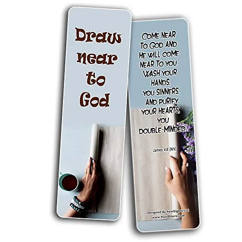 Bible Verses on Surrender to God Bookmarks (30-Pack) - Handy Reminder About Surrendering to God