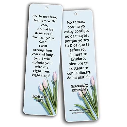 Bilingual Encouraging Bible Verses Bookmarks - Overcome Depression (30 Pack) - Handy Bible Scriptures About About Fighting Depression in the Bible Perspective