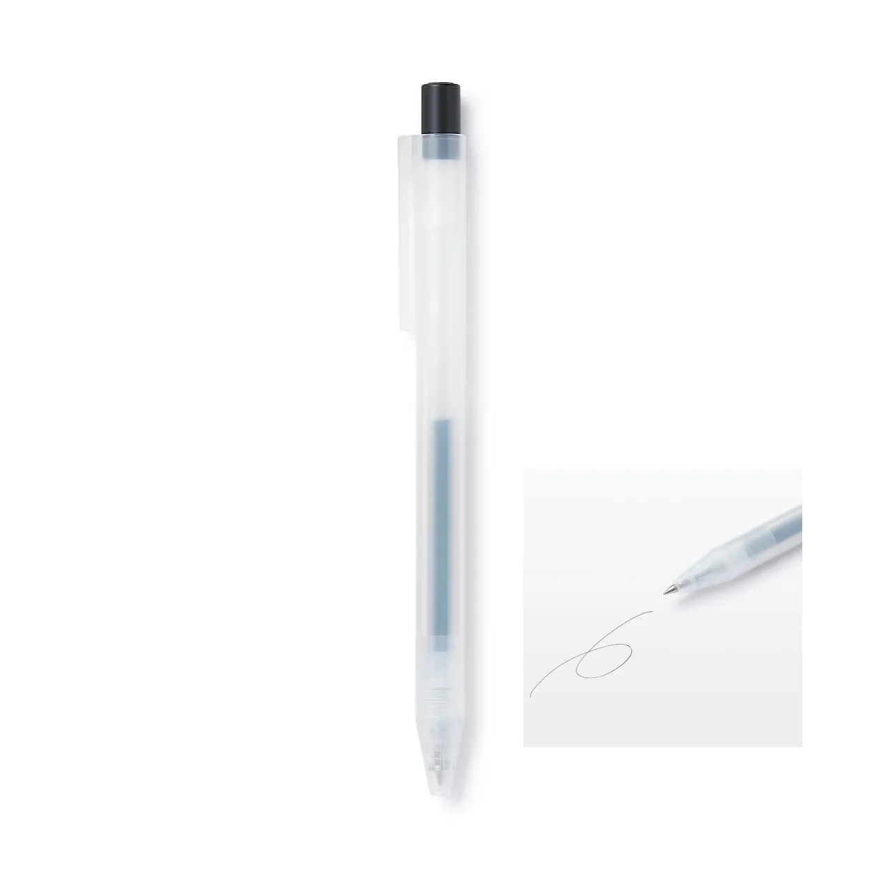BLACK MUJI Japan Knock Gel Ink Retractable Type Ballpoint Pen 0.3mm Muji Gel Pen Smooth Gel Pen Artist Pen Anime Pen Fine Line | 0.3mm