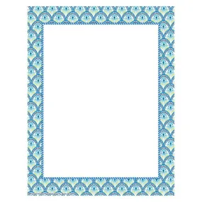 BLUE HARMONY PEACOCK COMPUTER PAPER