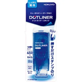 BLUE Kokuyo DOTLINER STAMP Strong Adhesion Compact Acid-Free Refillable Glue Tape Photo Glue Acid-Free Glue | DM460-08