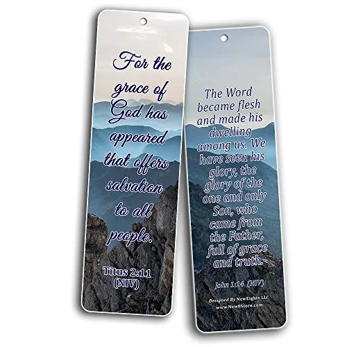 Bookmarks for Bible Verses About Grace NIV (30 Pack) - Handy Reminder Book marker About God?s Grace