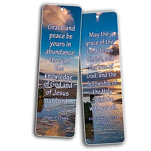 Bookmarks for Bible Verses About Grace NIV (30 Pack) - Handy Reminder Book marker About God?s Grace