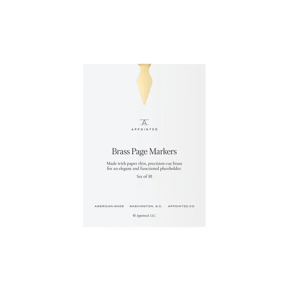 Brass Page Markers by Appointed