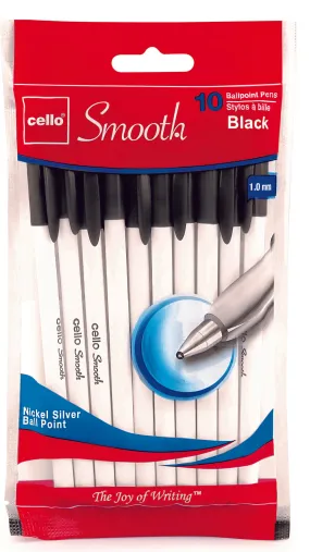 Cello Smooth Stick Pen, black 12 pack #153123W, A-1