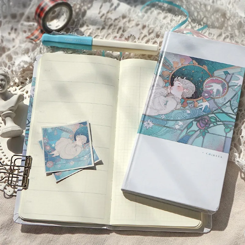 Chiba UNDATED WEEKS Tomoe River  Paper 52gsm Hardcover Weekly Planner Weekly Page & Grid Page 3.7mm | 240 Pages