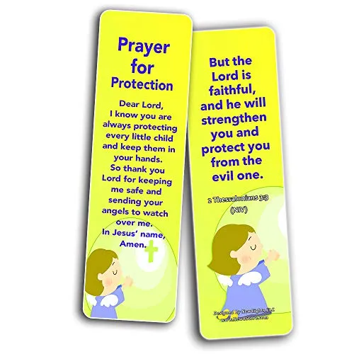 Children's Prayers Bookmarks (30 Pack) - Handy Sample Prayer for Kids To Learn and Memorize