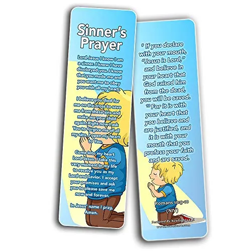 Children's Prayers Bookmarks (30 Pack) - Handy Sample Prayer for Kids To Learn and Memorize