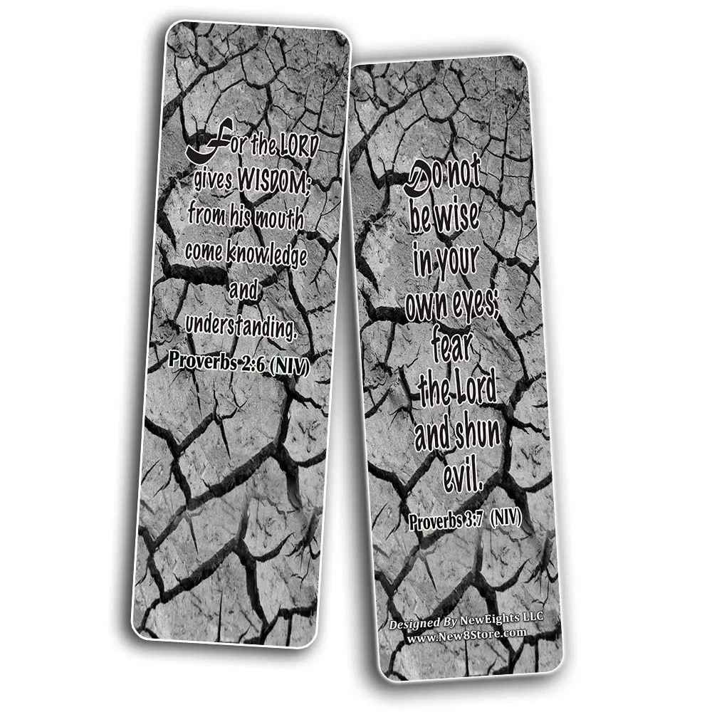 Christian Bookmarks Cards (60-Pack)- Wisdom Bible Verses - Christian Gifts for Adults Men Women Teens Kids Boys Girls - Church Supplies