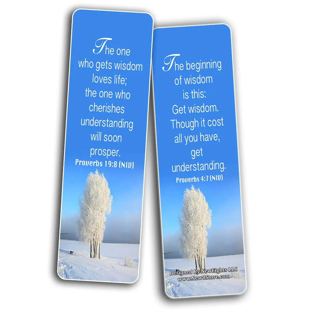 Christian Bookmarks Cards (60-Pack)- Wisdom Bible Verses - Christian Gifts for Adults Men Women Teens Kids Boys Girls - Church Supplies