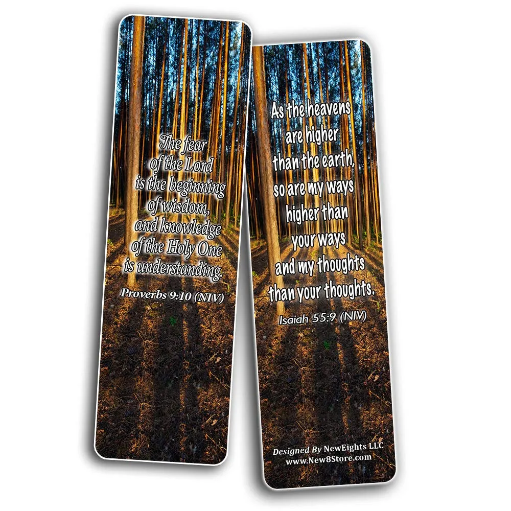 Christian Bookmarks Cards (60-Pack)- Wisdom Bible Verses - Christian Gifts for Adults Men Women Teens Kids Boys Girls - Church Supplies