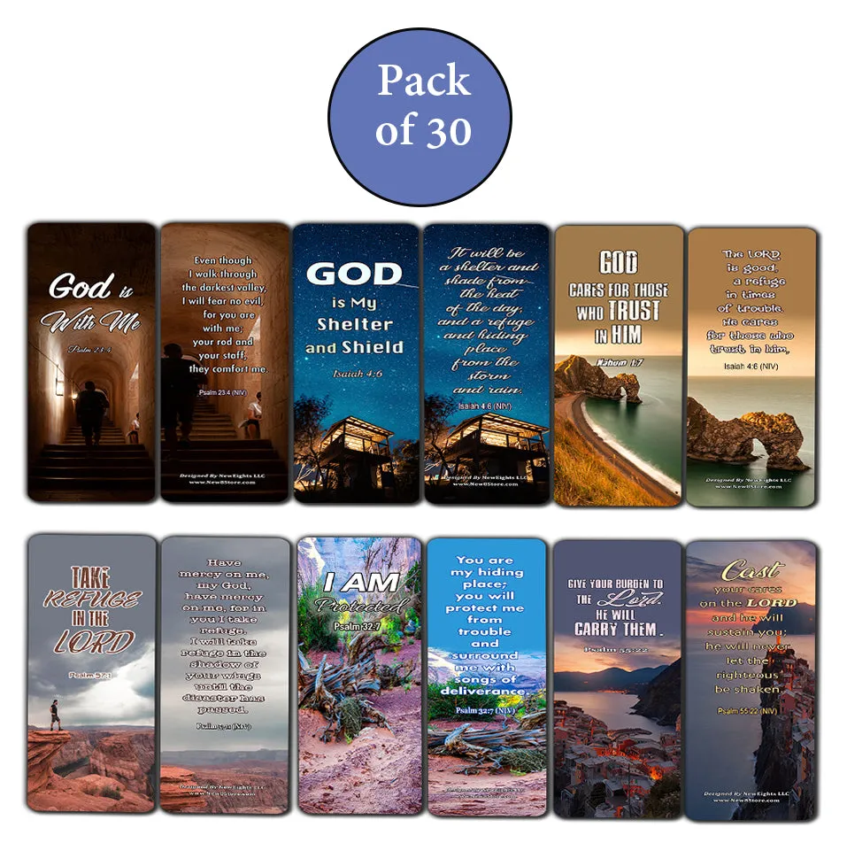 Christian Bookmarks Scriptures to Help You Survive The Storms of Life (30 Pack) - Handy Reminder About God?s Comfort and Love