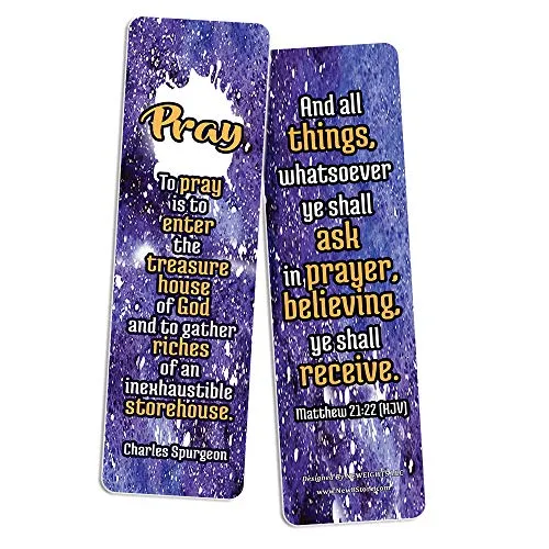 Christian Prayer Bookmarks - The Lord's Prayer (30-Pack) - Handy Christian Daily Reminder - Church Ministry Supplies Classroom Teacher Incentive Gifts Giveaways - Stocking Stuffers Devotional Bible