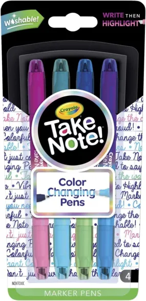 Color Changing Pens, Bullet Journal Supplies, 8 Colors, 4 Count, Multicolor