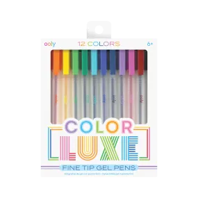Color Luxe Fine Tip Gel Pens, set of 12