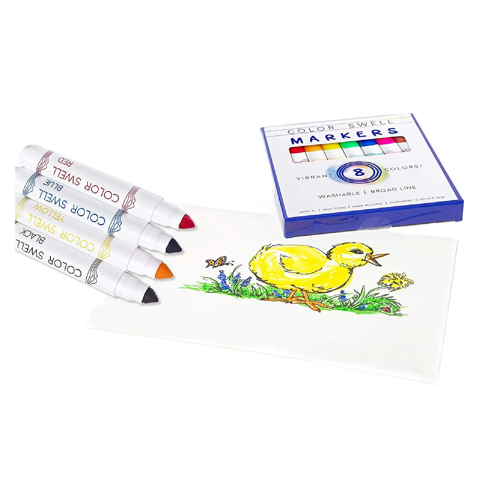 Color Swell Washable Bulk Markers 36 Packs 8 Vibrant Colors 288 Markers