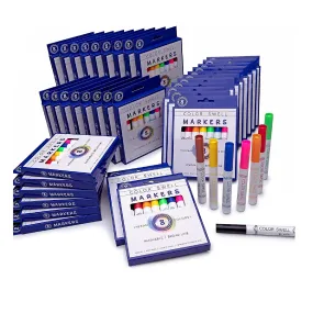 Color Swell Washable Bulk Markers 36 Packs 8 Vibrant Colors 288 Markers