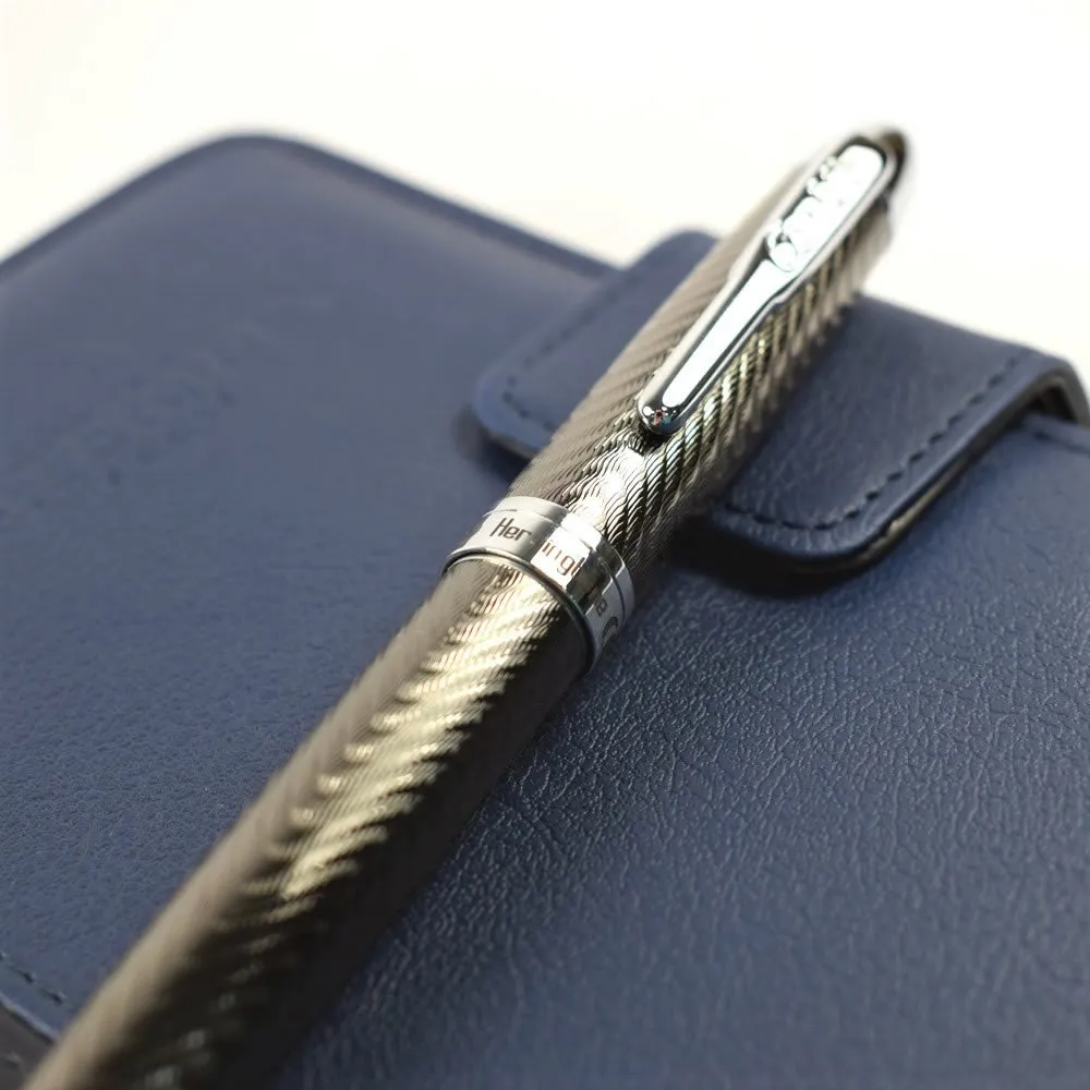 Conklin Herringbone Ballpoint Pen Gun Metal