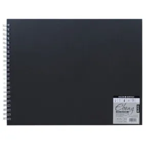 Daler Rowney Ebony Spiral Landscape Book Black 40sht 180gsm acid free 27*21cm