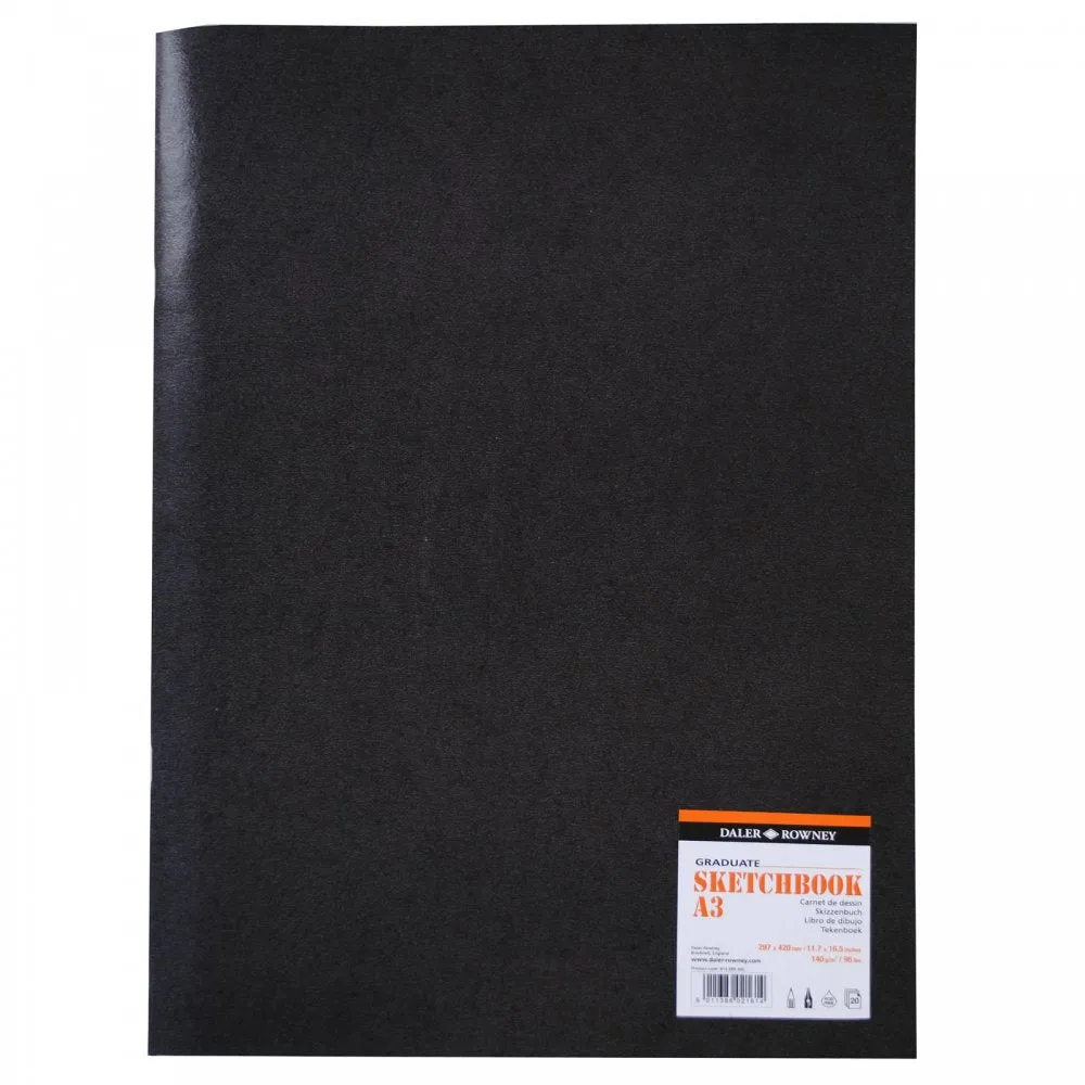 Daler Rowney Gloss Soft Cover Stapled Sketchbook Graduate 40sht 140g/m2 A3