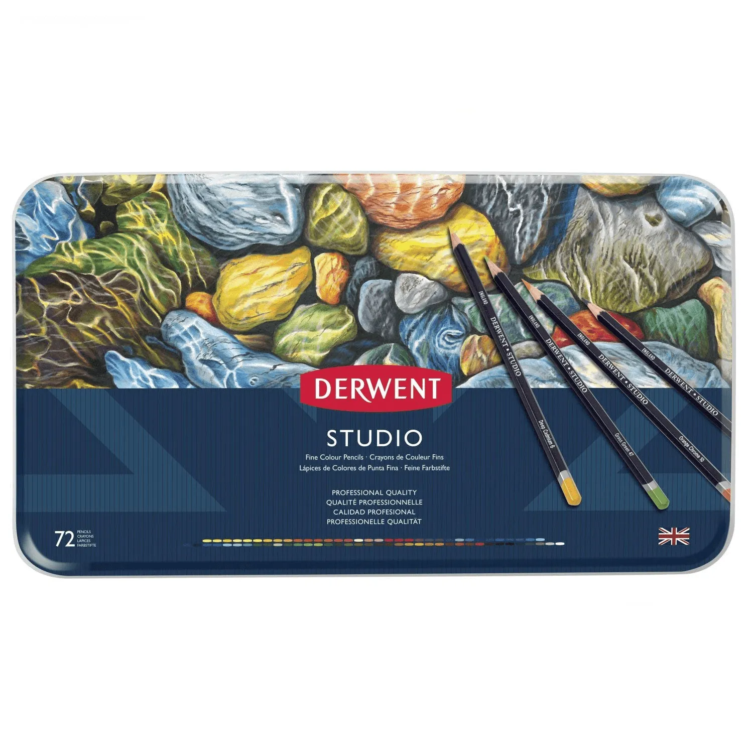 Derwent Studio Colour Pencils Tin 72 Professional